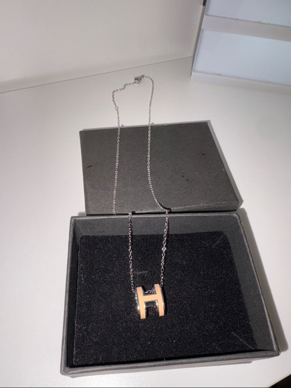 Silver Chain with Rose Gold H